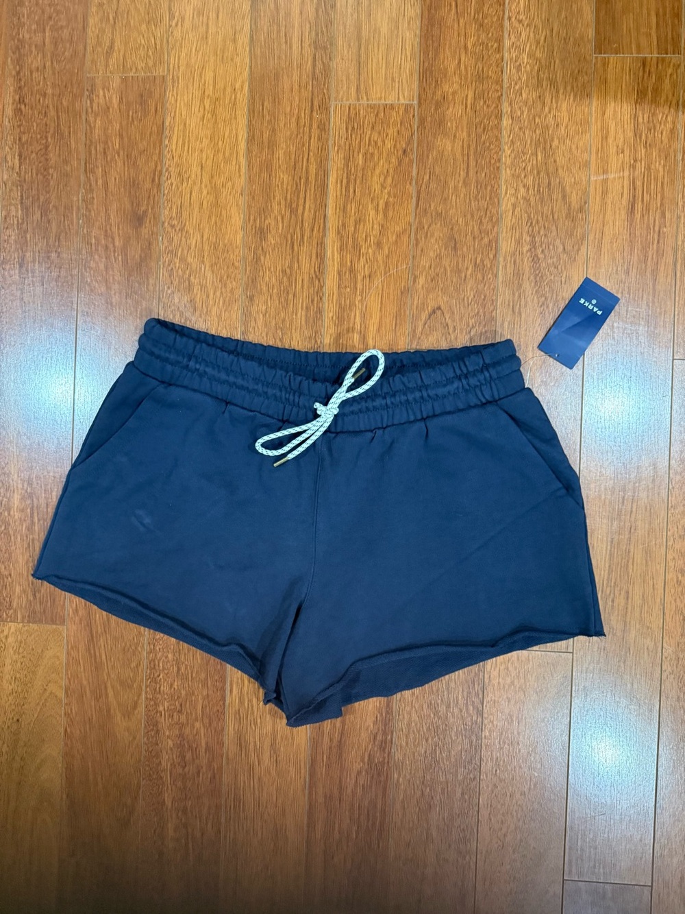 Parke x Target Navy Blue Mid Rise Boxer Drawstring Sweat Shorts Sweatshorts - Picture 4 of 9